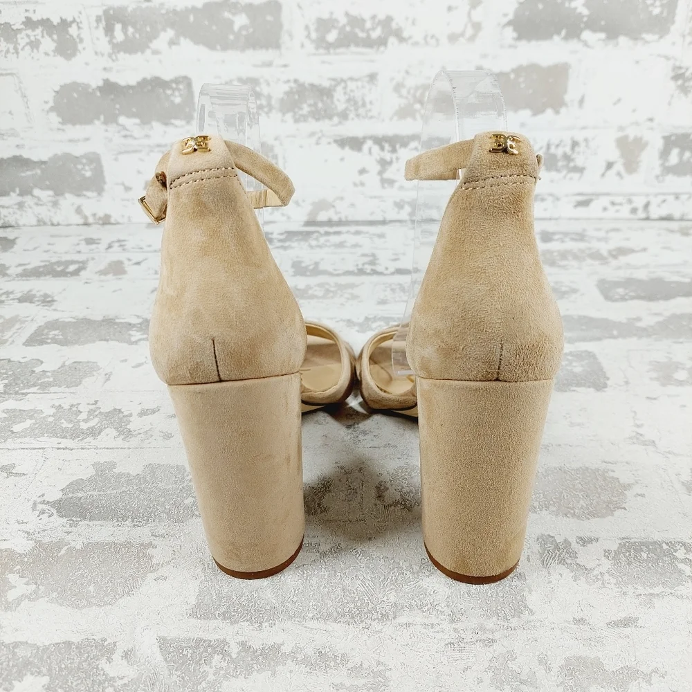 New Sam Edelman Yancy Nude Leather Ankle Strap Sandal  F353 - Picture 6 of 13